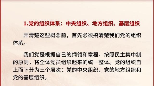 黨支部、黨小組、黨委、黨工委、黨組……這些概念你都清楚嗎